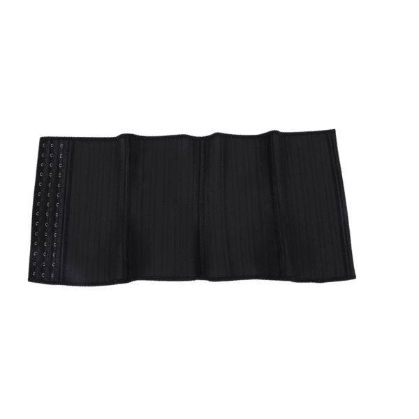 Hot Black Latex Waist Training Corset - 25 Steel Boned Waist Cincher - Image 2