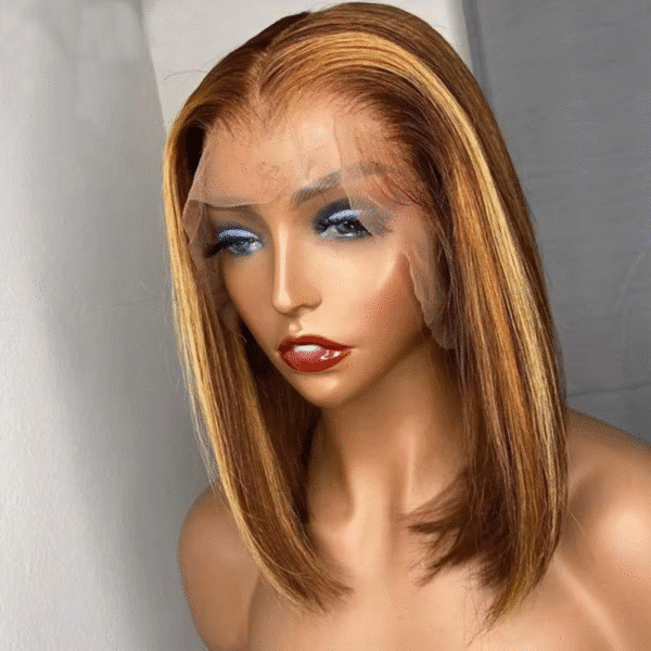 Bob Human Hair Wigs 13x4 Transparent Lace Front – 180% Density - Image 2