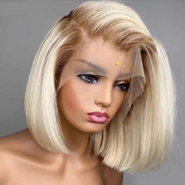 Bob Human Hair Wigs 13x4 Transparent Lace Front – 180% Density - Image 3